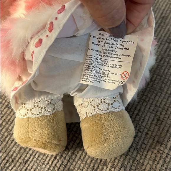 Starbucks Bearista Girl Bear Plush 46th Edition Valentine's Day bear 2006 - Picture 8 of 12
